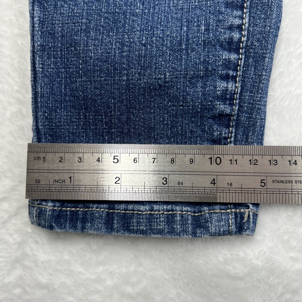 Hydraulic Jeans Distressed Ultra Super Skinny Low Rise Juniors 1/2 Blue - Picture 16 of 16
